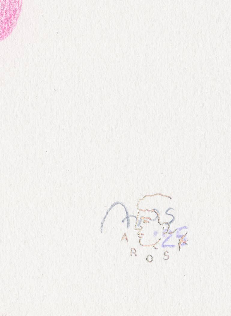 Original Abstract Erotic Drawing by Aros Aros