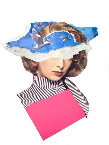 Original Surrealism Abstract Collage by Katie Collins