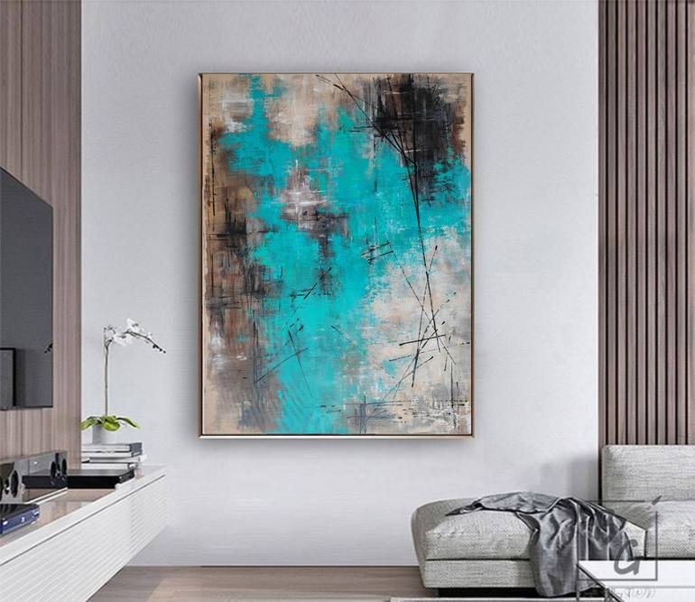 Original Art Deco Abstract Painting by Angelina ERMAKOVA