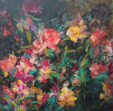 Original Abstract Floral Paintings by Angelina ERMAKOVA