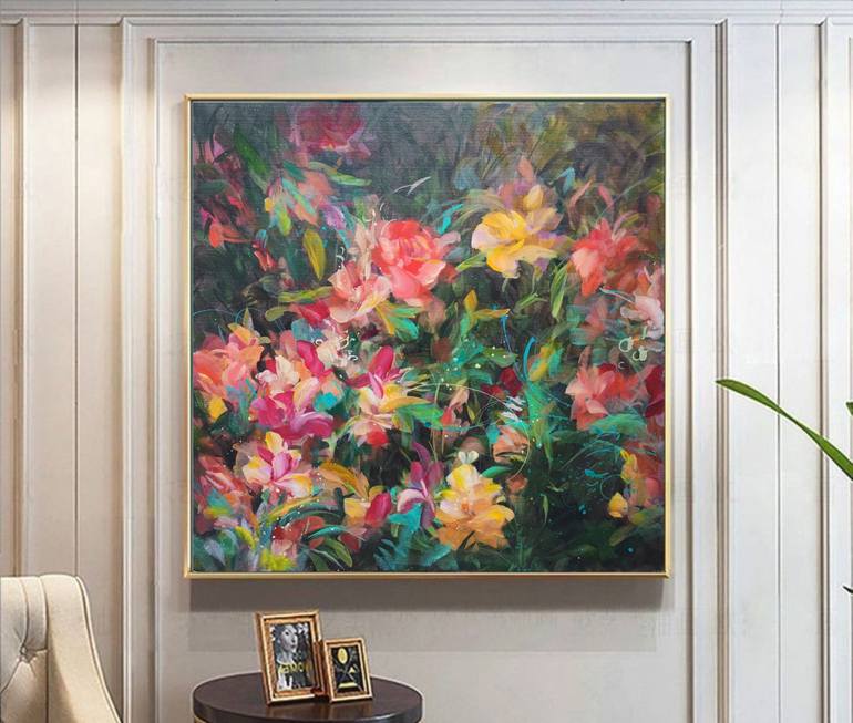 Original Abstract Floral Painting by Angelina ERMAKOVA