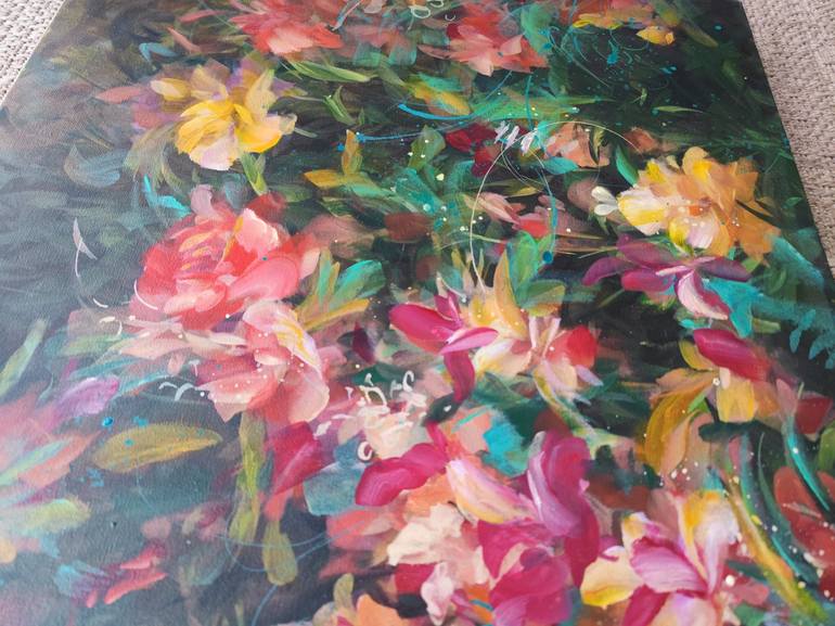 Original Abstract Floral Painting by Angelina ERMAKOVA