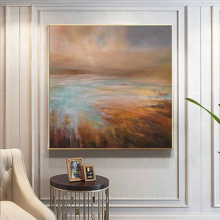 Original Abstract Seascape Painting by Angelina Ermakova