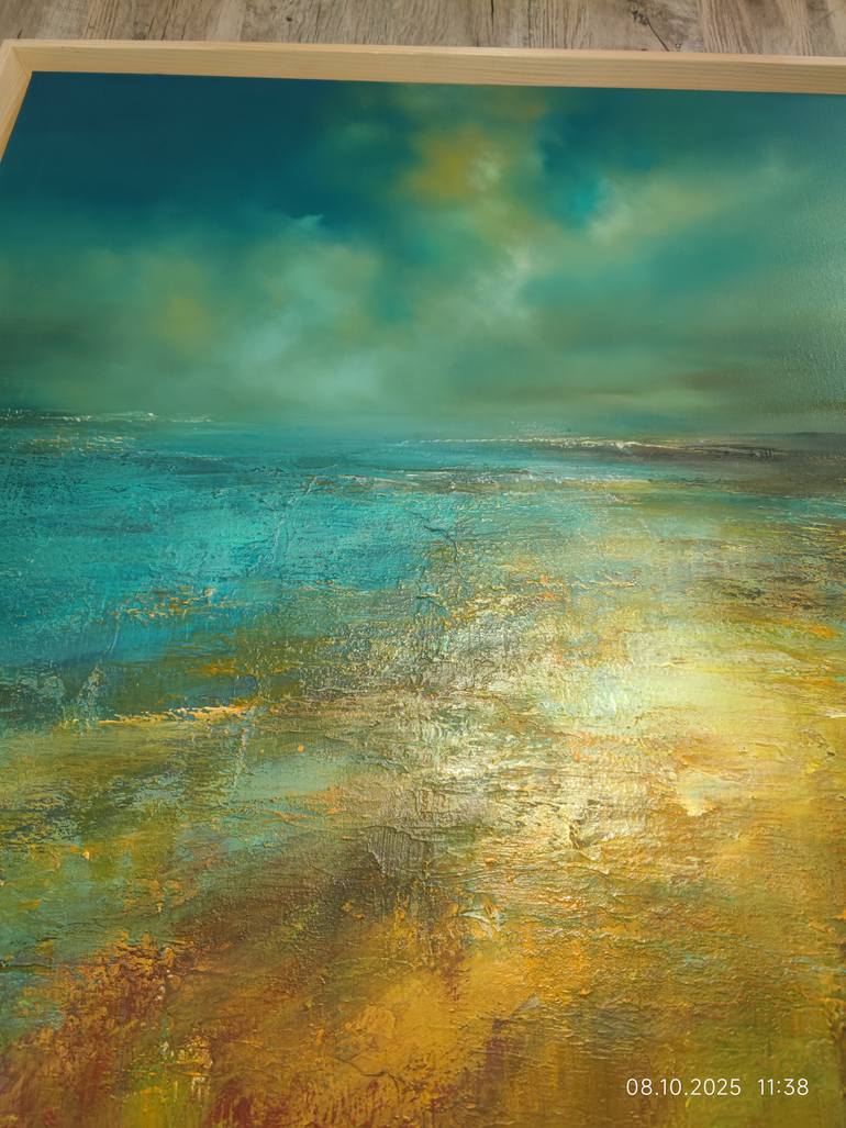 Original Abstract Seascape Painting by Angelina Ermakova