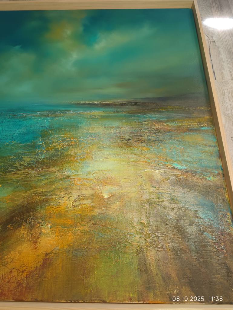Original Abstract Seascape Painting by Angelina Ermakova