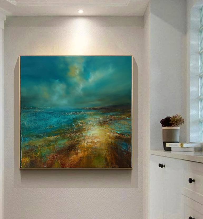 Original Abstract Seascape Painting by Angelina Ermakova