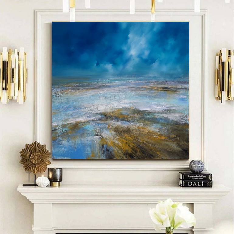 Original Abstract Seascape Painting by Angelina Ermakova