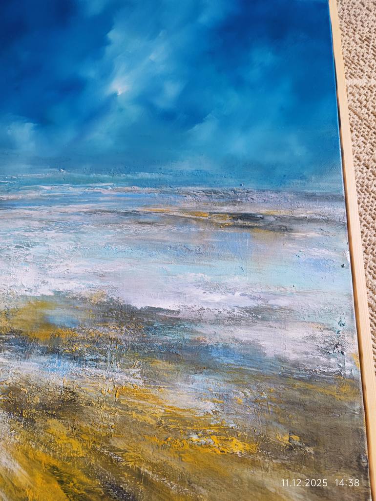 Original Abstract Seascape Painting by Angelina Ermakova