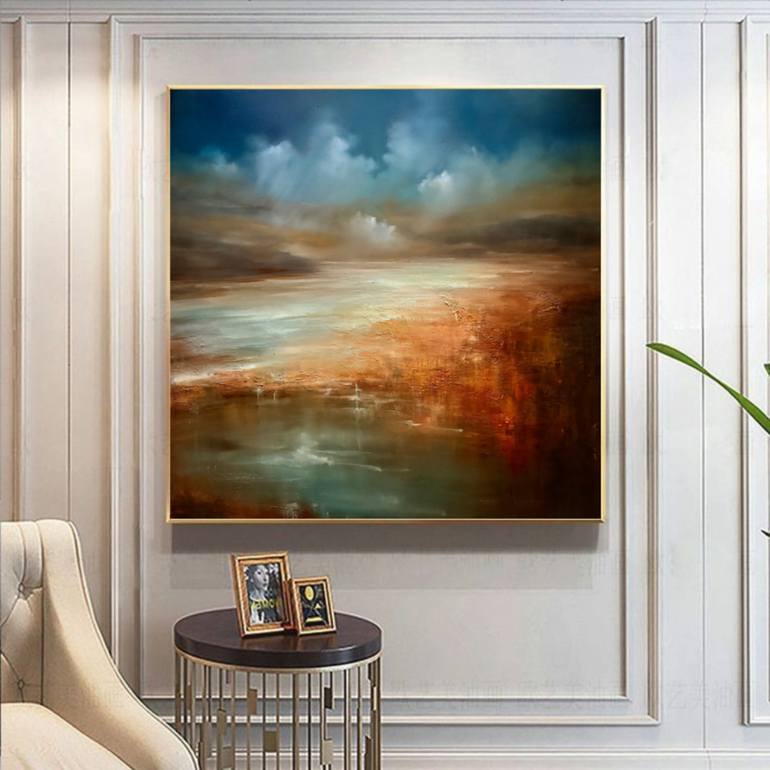 Original Abstract Landscape Painting by Angelina Ermakova