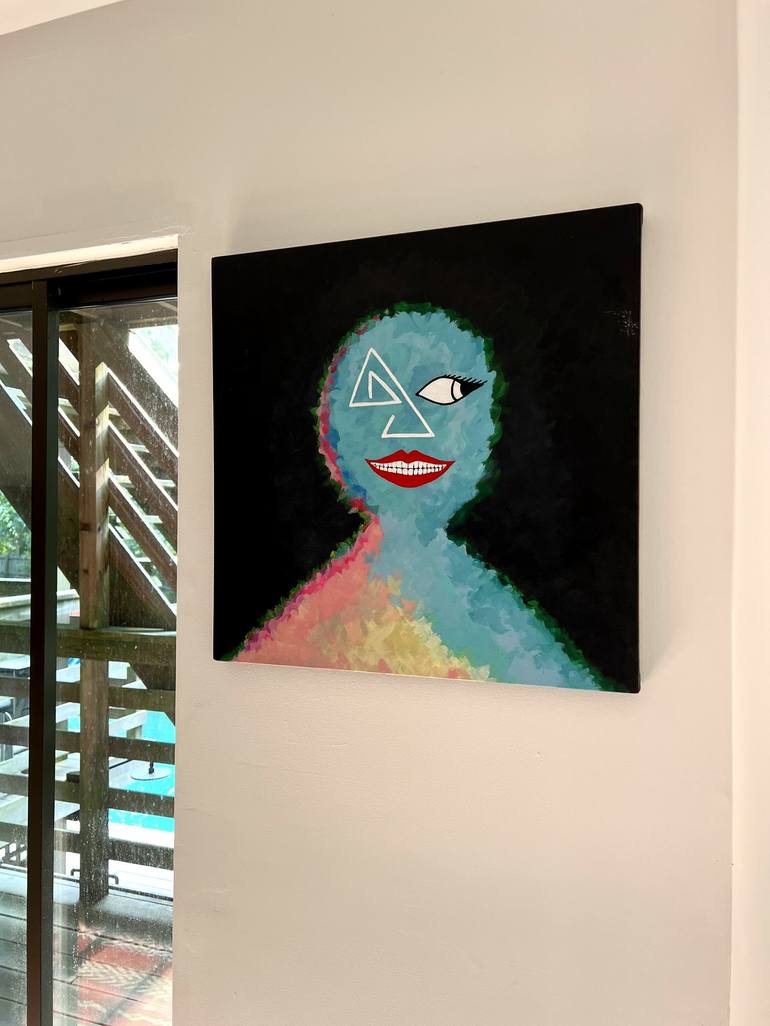 Original Abstract People Painting by Veronika Fox 
