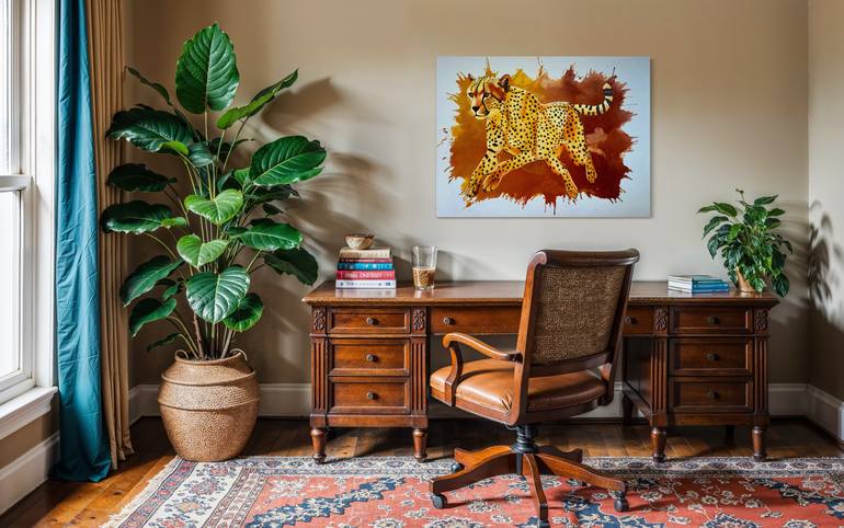 Original Abstract Animal Painting by Babita Sridhar