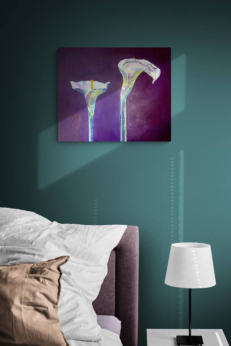 Original Minimalism Floral Painting by Garegin Protopopov