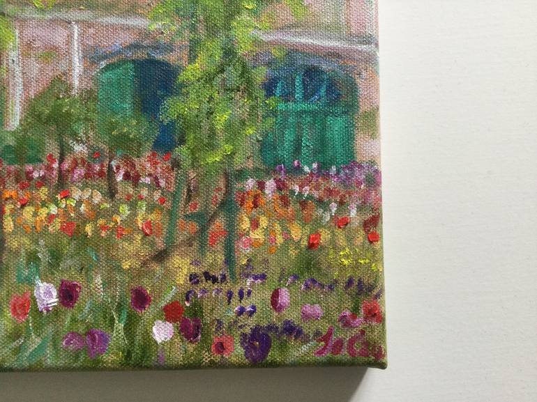 Original Impressionism Garden Painting by Joanna Crawford