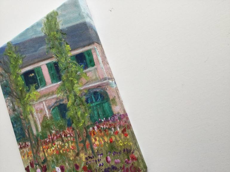 Original Impressionism Garden Painting by Joanna Crawford