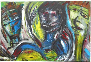 Original Abstract Expressionism People Paintings by Jens Hübscher
