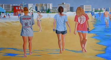 Original Figurative Beach Paintings by Judy Steffens