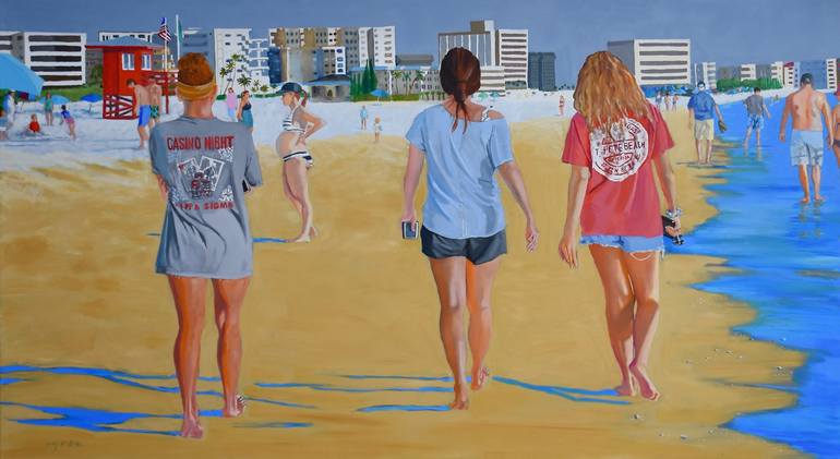 Original Contemporary Beach Paintings by Judy Steffens