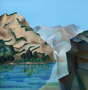 Original Abstract Landscape Paintings by Jiang Liu