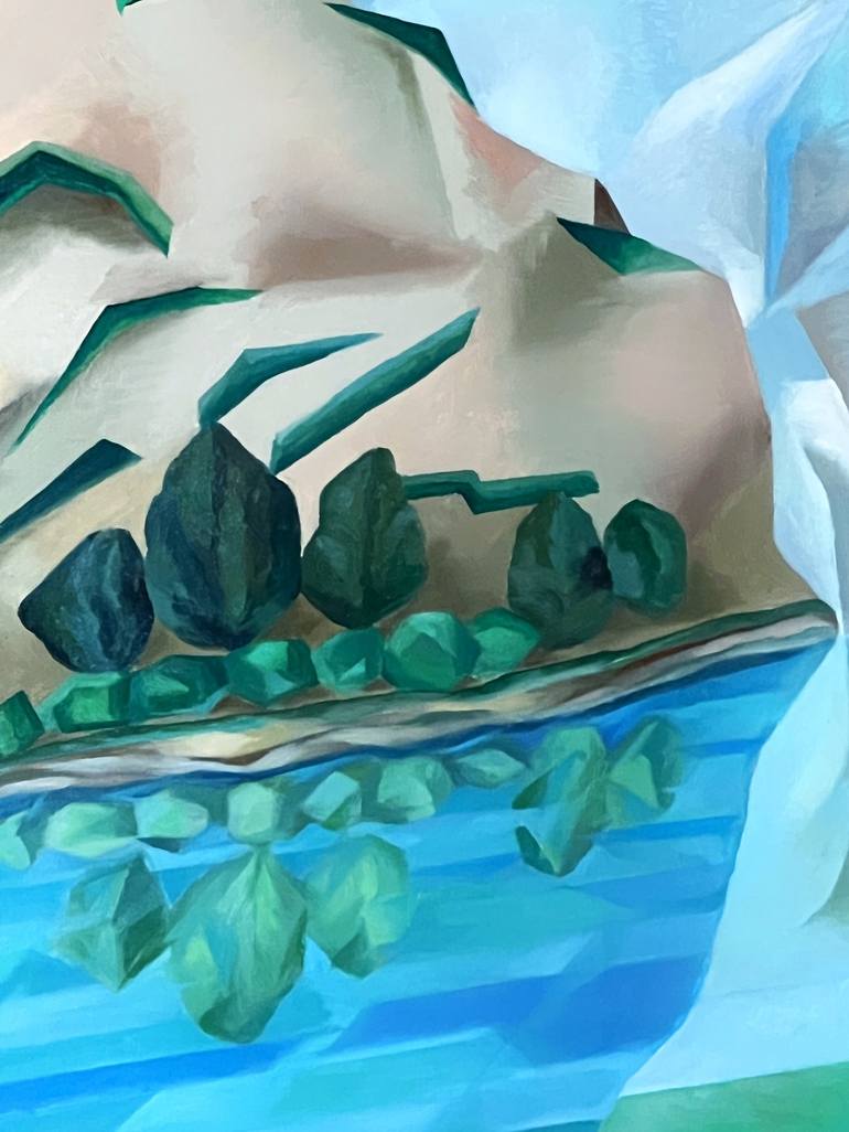 Original Abstract Landscape Painting by Jiang Liu