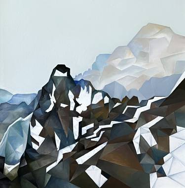 Original Abstract Landscape Paintings by Jiang Liu