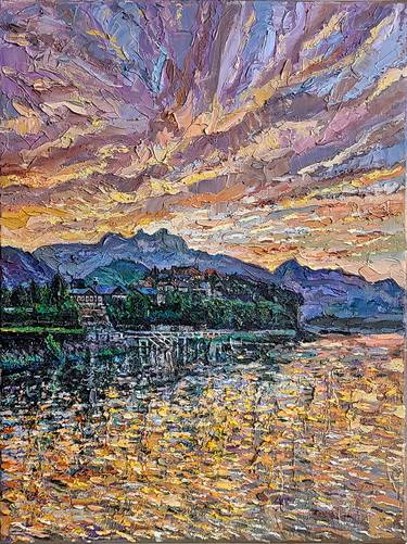 Original Impressionism Landscape Paintings by Jiang Liu