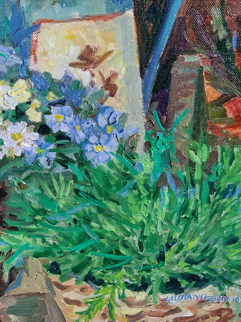 Original Impressionism Landscape Painting by Jiang Liu