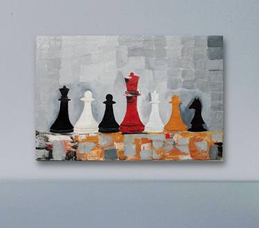 CHESS PAINTAING (ABSTRACT) thumb
