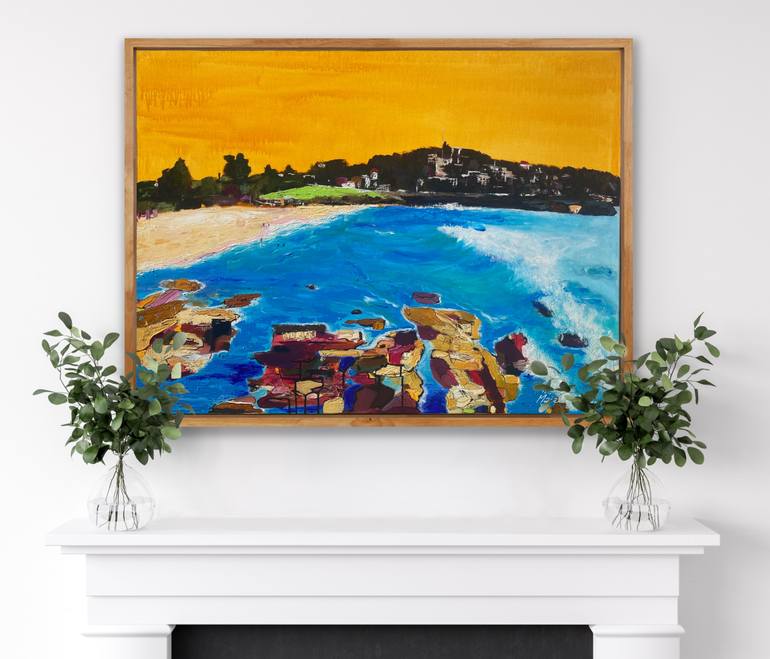 Original Abstract Beach Painting by Maree Mccrum