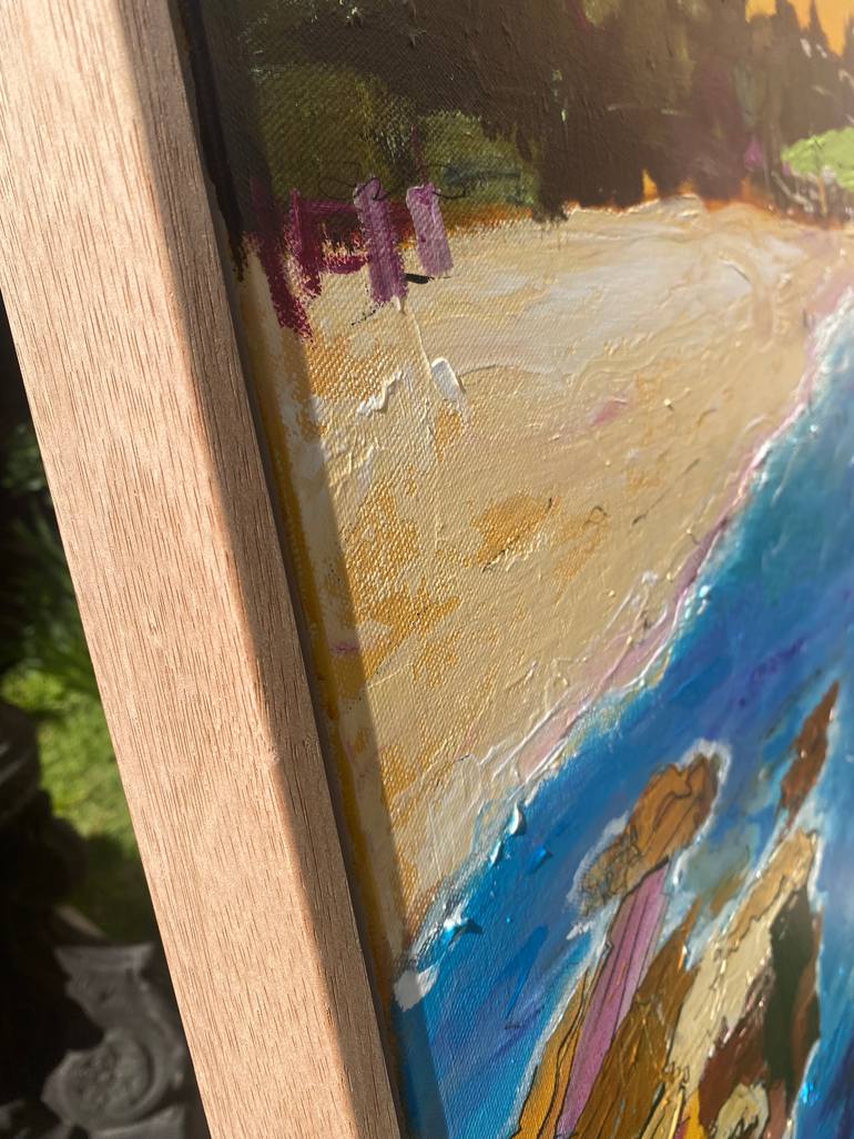 Original Abstract Beach Painting by Maree Mccrum