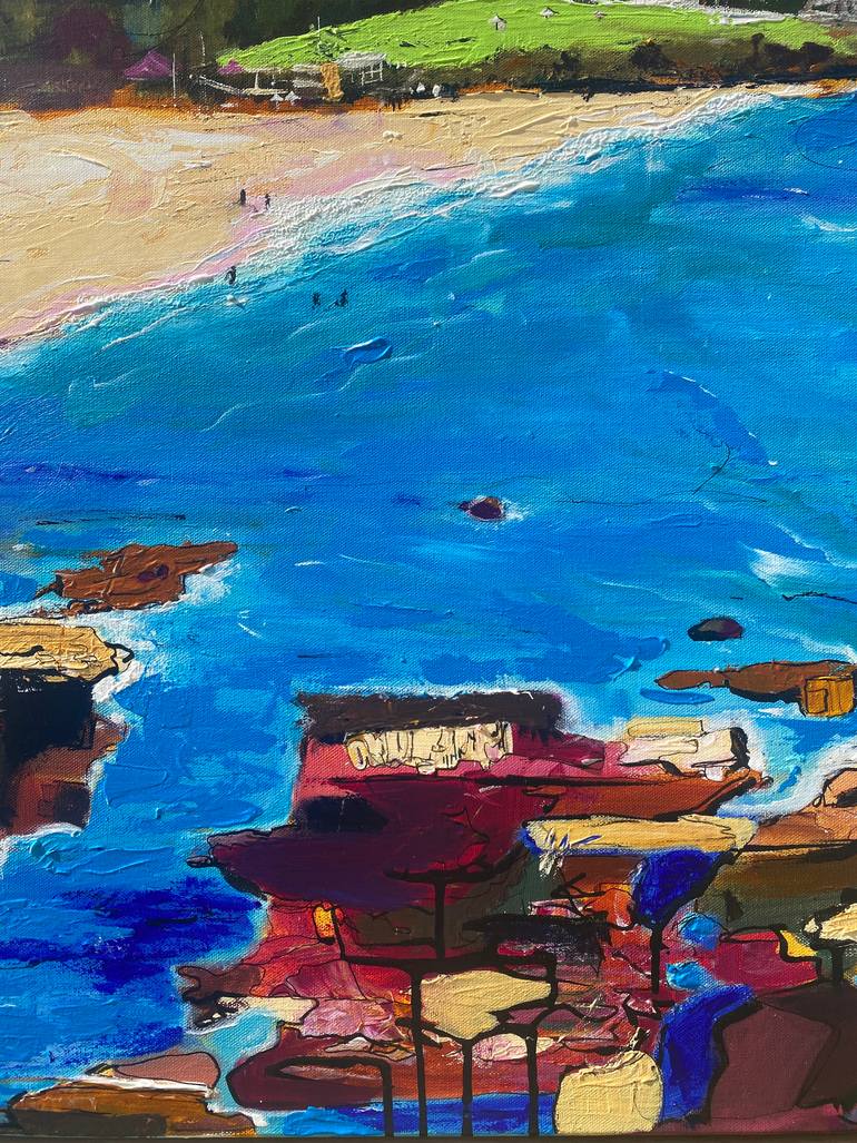 Original Abstract Beach Painting by Maree Mccrum