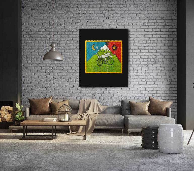 Original Conceptual Abstract Painting by Cehovsky Daniel