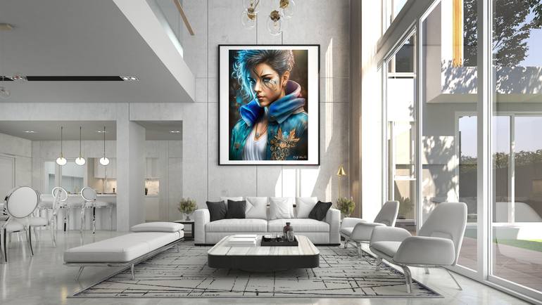 Original Art Deco Fantasy Digital by Raz Write