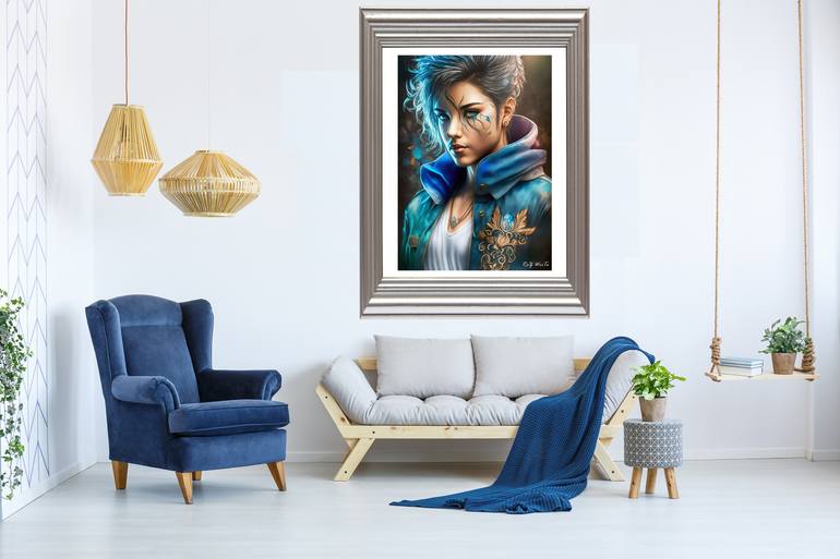 Original Art Deco Fantasy Digital by Raz Write