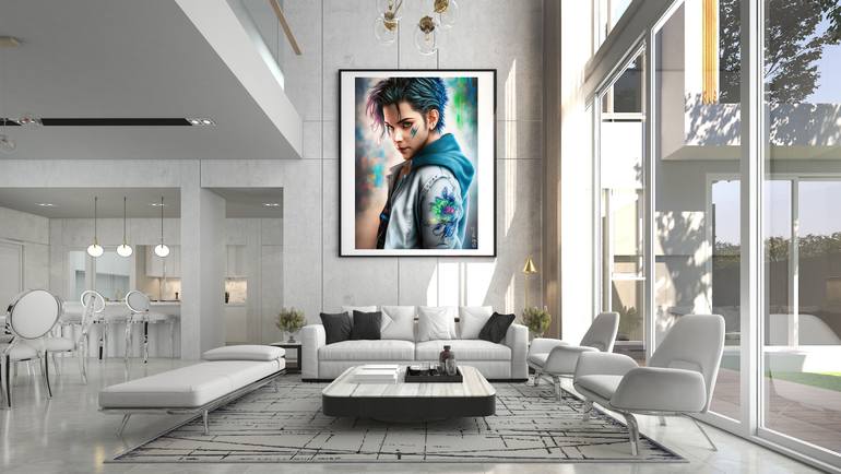Original Art Deco Fantasy Digital by Raz Write