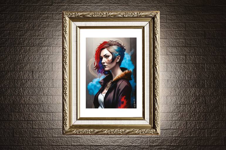 Original Art Deco Fantasy Digital by Raz Write