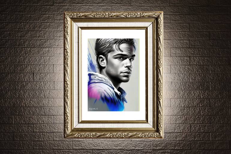 Original Art Deco Men Digital by Raz Write