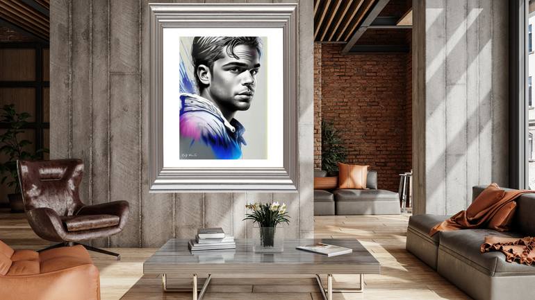 Original Art Deco Men Digital by Raz Write