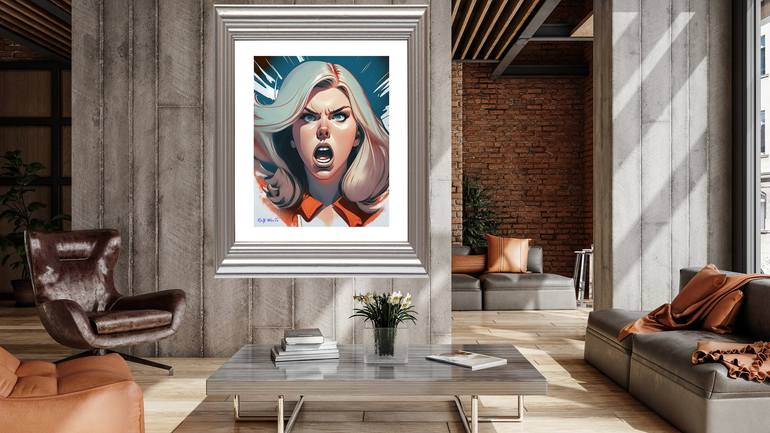 Original Art Deco Portrait Digital by Raz Write