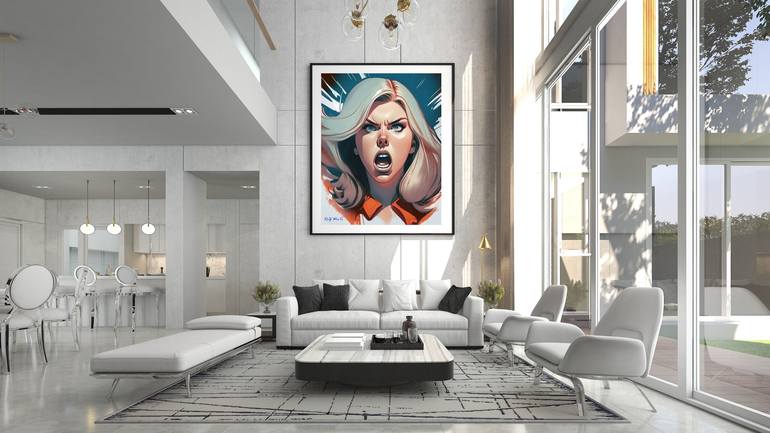 Original Art Deco Portrait Digital by Raz Write