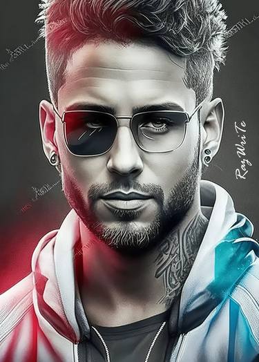 Original Fine Art Celebrity Digital by Raz Write