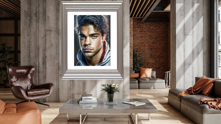 Original Art Deco Men Digital by Raz Write