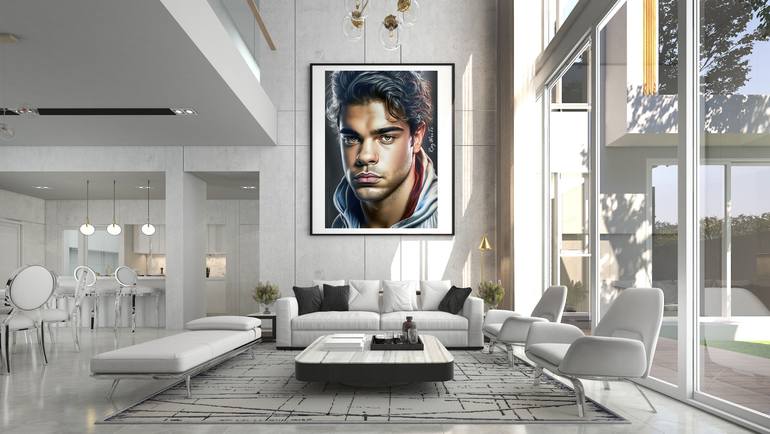 Original Art Deco Men Digital by Raz Write