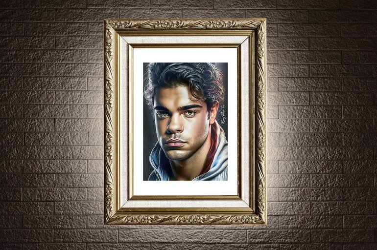 Original Art Deco Men Digital by Raz Write