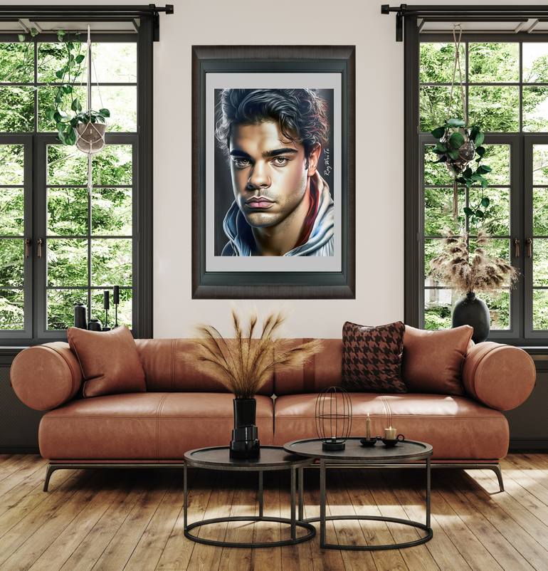 Original Art Deco Men Digital by Raz Write