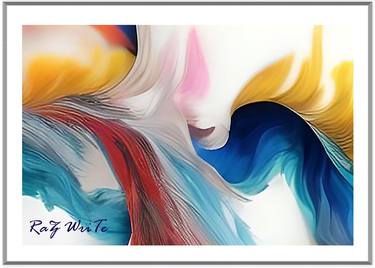 Print of Abstract Calligraphy Digital by Raz Write