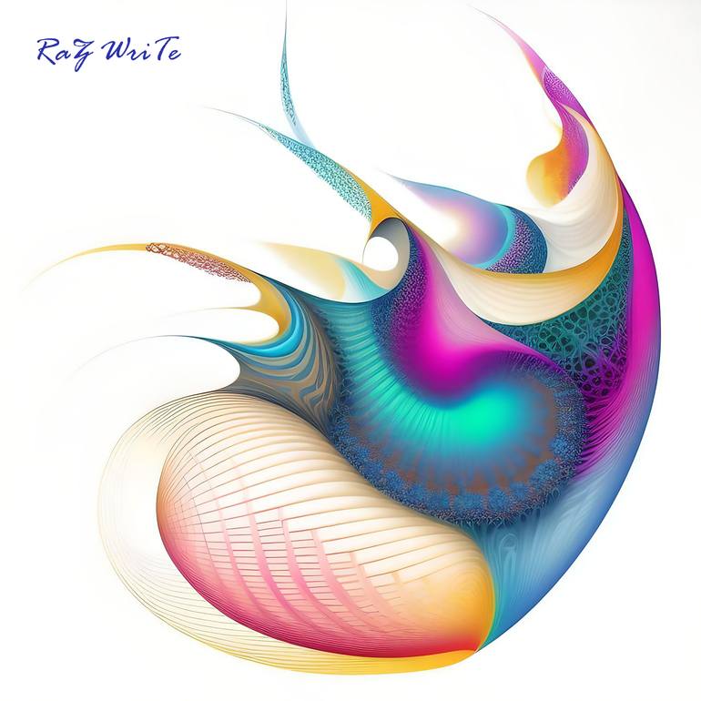 Original Abstract Animal Digital by Raz Write