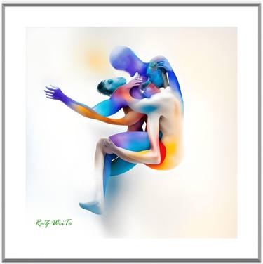 Print of Abstract People Digital by Raz Write