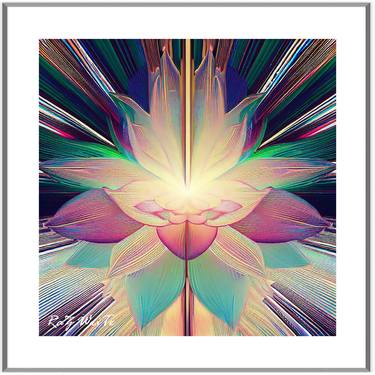 Original Abstract Floral Digital by Raz Write