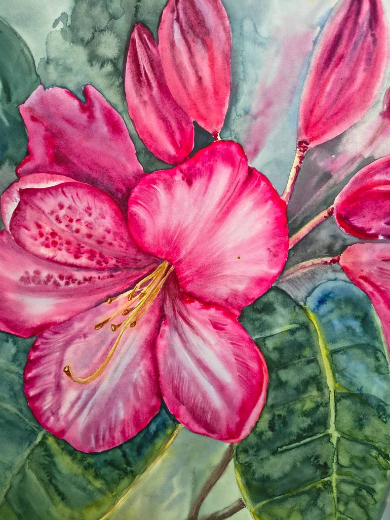Original Illustration Floral Painting by Iryna Kovalenko