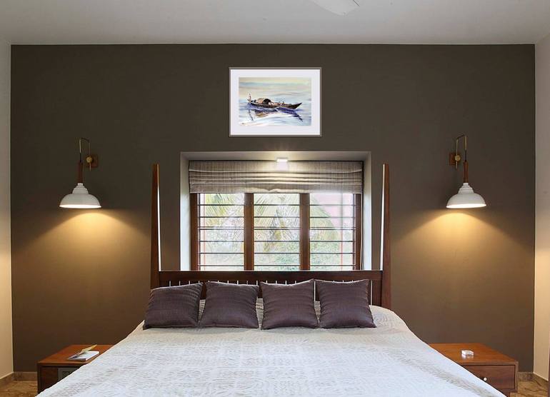 Original Contemporary Boat Painting by Raji Pavithran